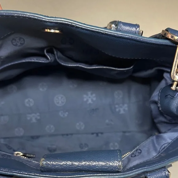 Tory Burch Navy Satchel - Picture 4 of 6
